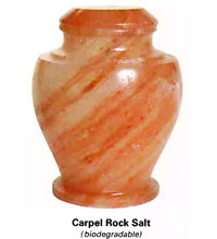 cremation urn - Stone Carpel Rock Salt