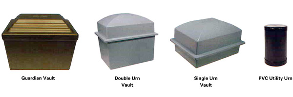 Cremation urn utility vaults